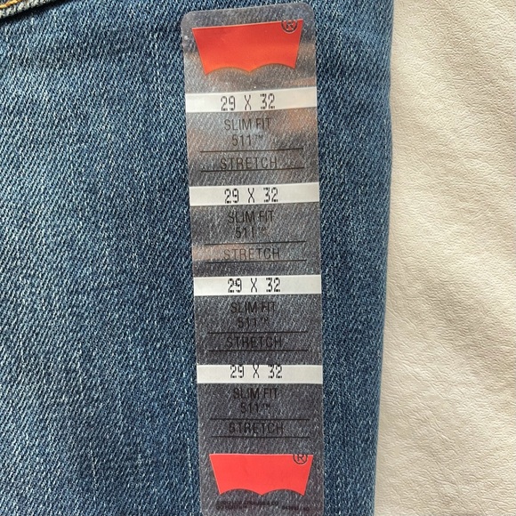 Levi Strauss 511 Slim Fit Dark Wash Straight Leg Jeans. 29Wx32L (Men’s). NWT. - Picture 4 of 8